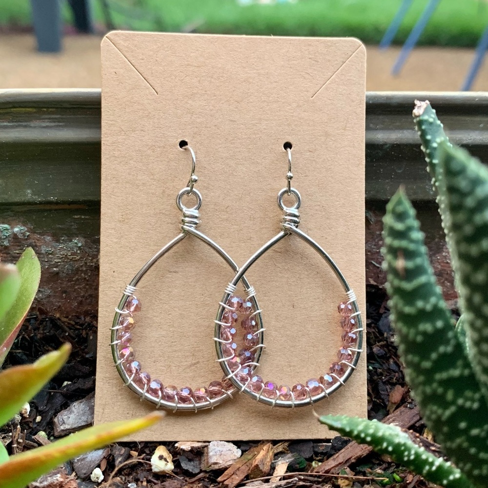 crystal hoop earrings